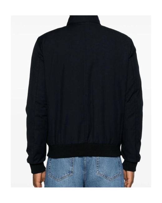 Moorer Blue High-Collar Jacket for men