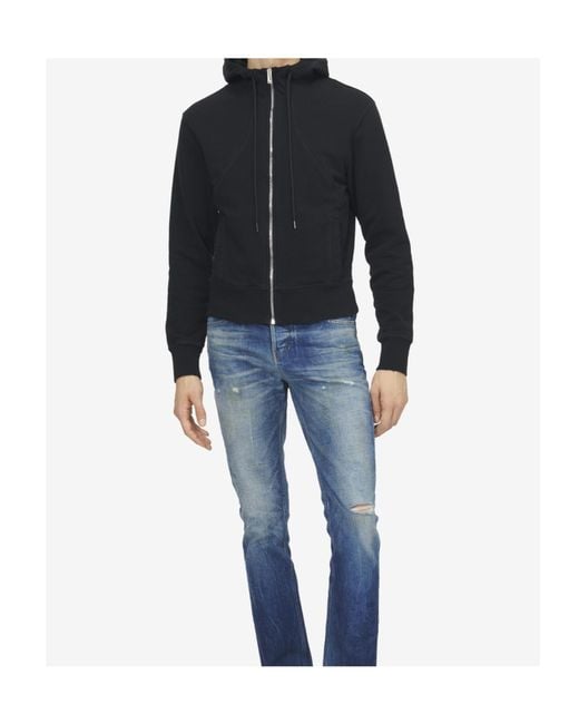 McQueen Blue Zip-Up Hoodie for men