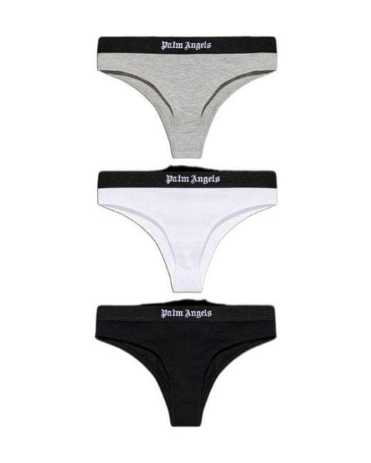 Palm Angels White Solid Color Underwear Set