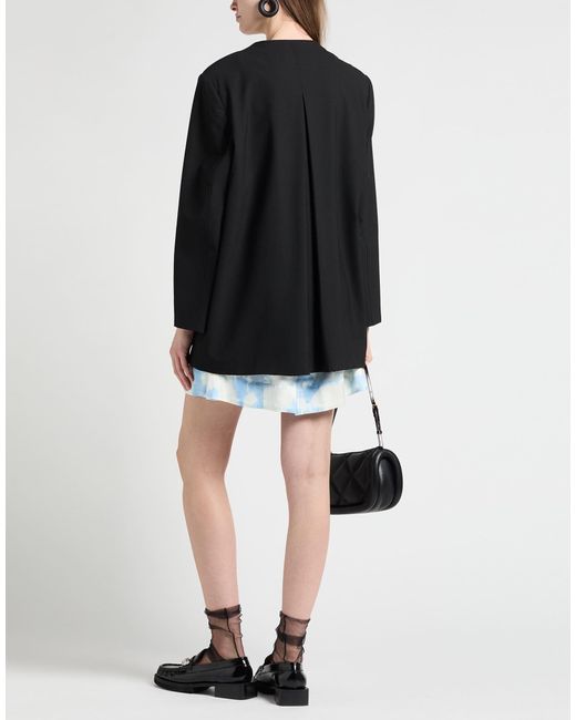 Ganni Black Single-Breasted Blazer