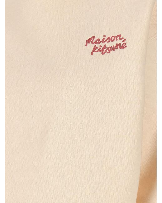 Maison Kitsuné Natural Logo Logo Hoodie