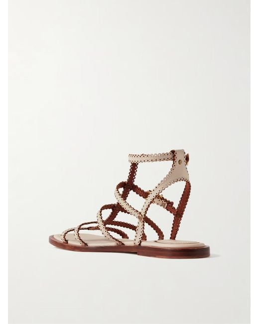 Zimmermann Metallic Goldie Leather Sandals