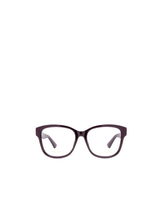 Gucci White Eyewear Rectangular Frame Glasses