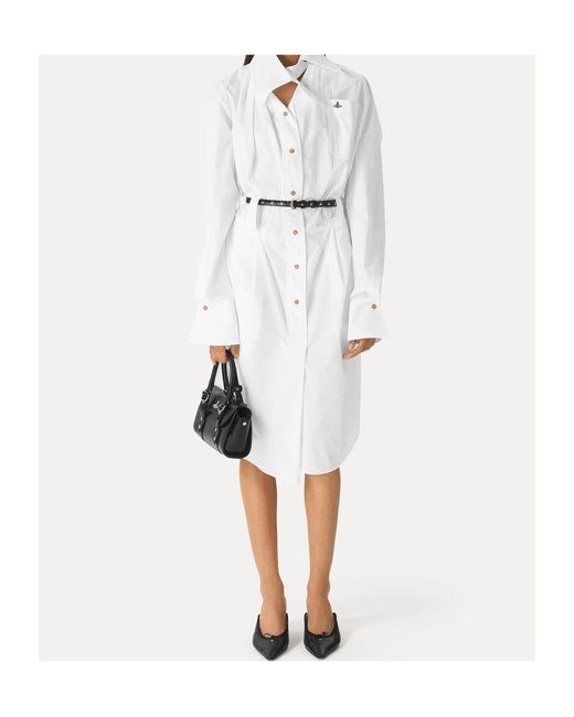 Vivienne Westwood White Drunken Shirt Dress