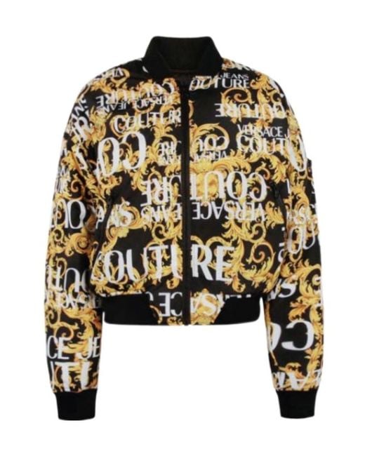 Versace Jeans Black Baroque Printed Casual Jacket