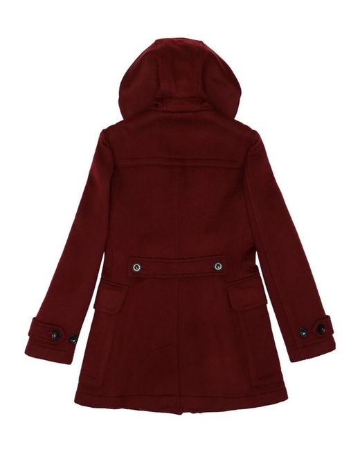 Burberry Red Hooded Overcoat