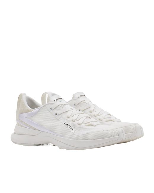Lanvin White L-I Mesh Sneakers for men