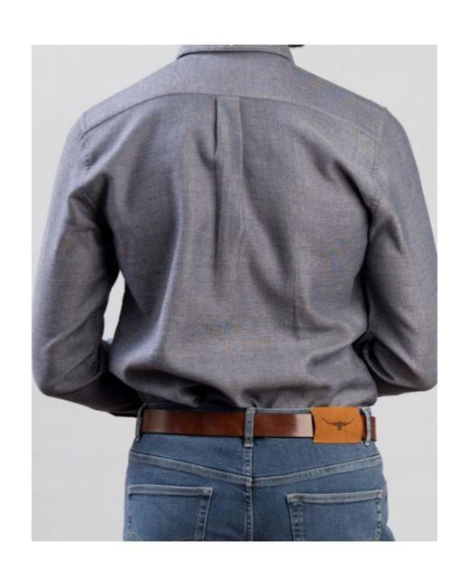 Barbour Blue Buckley Cotton Shirt for men