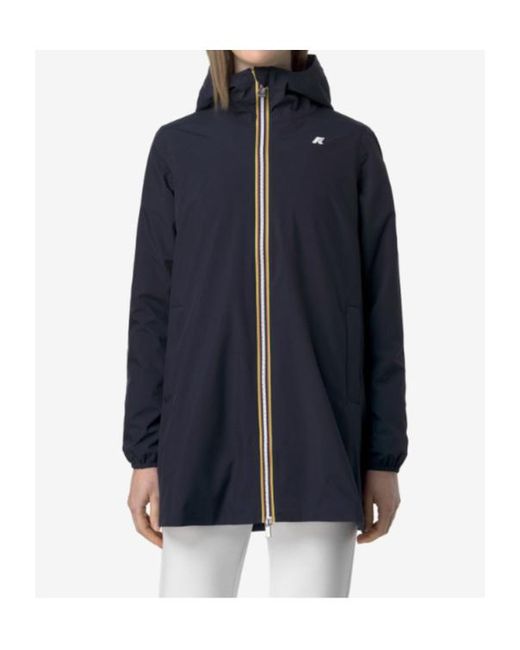 K-Way Blue Sophie Hooded Coat