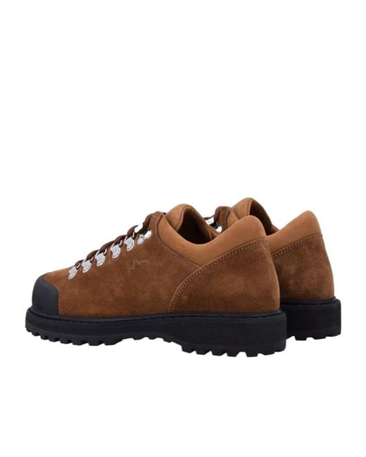 Diemme Brown Round-Toe Hiking Sneakers