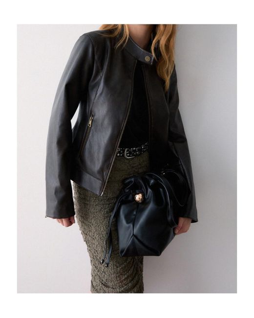 Liu Jo Black Zip-Up Biker Jacket