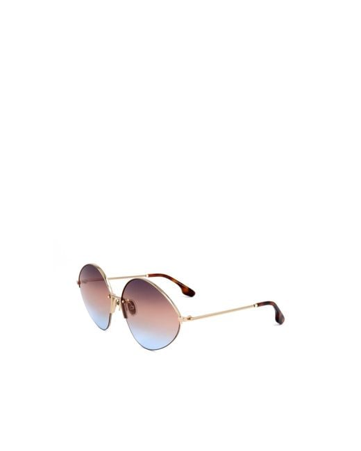 Victoria Beckham Pink Oval-Frame Sunglasses