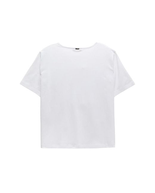 Herno White Interlock Jersey T-Shirt