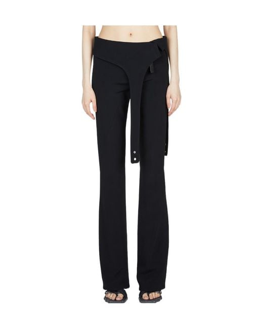 Courreges Black Courrèges Diving Crepe Pants