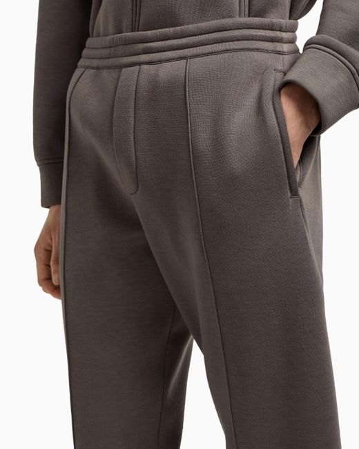 Emporio Armani Gray Cuffed Trousers for men