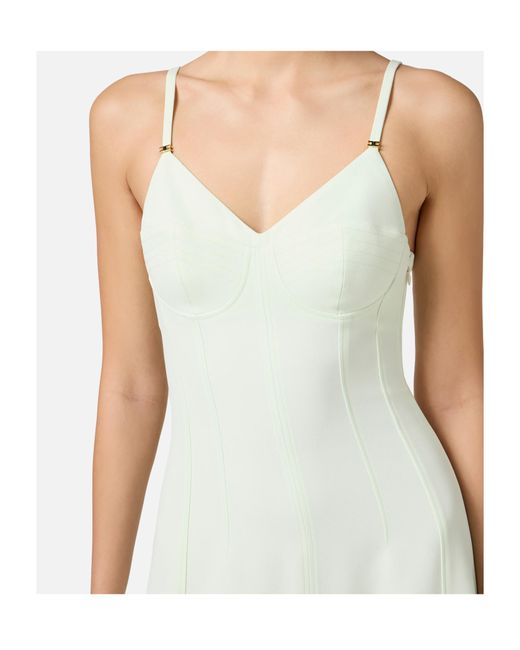 Elisabetta Franchi White Lightweight Crêpe Dress
