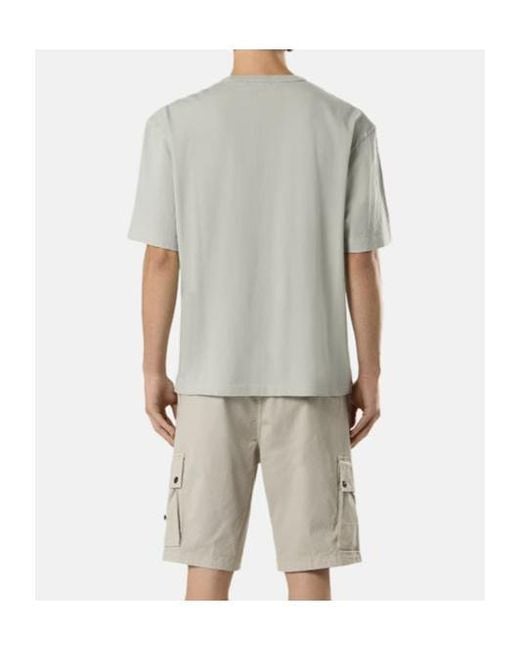Stone Island White Short-Sleeved T-Shirt for men