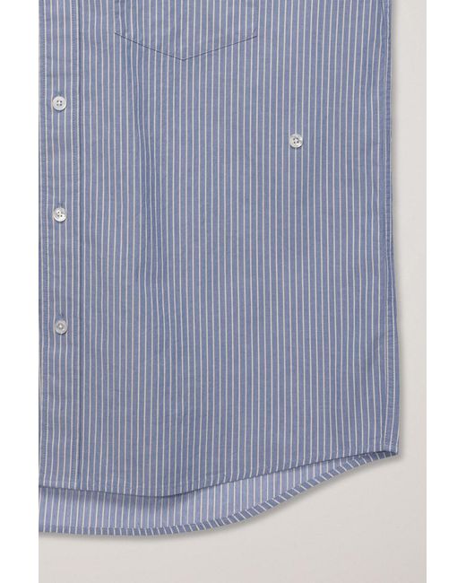 DUNST Blue Striped Button-Up Shirt for men