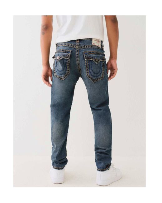 True Religion Blue Belt-Loop Jeans for men