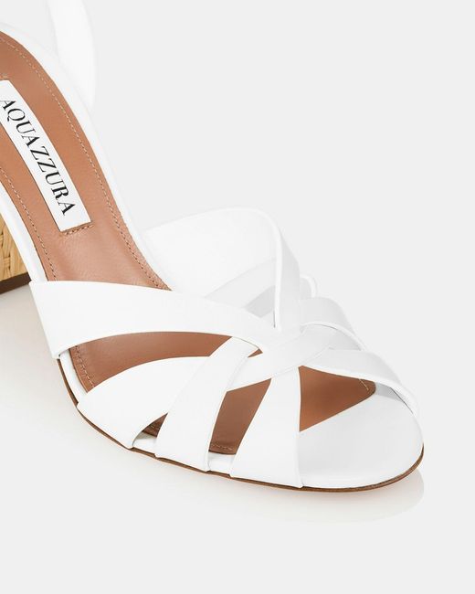 Aquazzura White Copacabana Sandals
