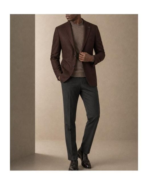 Lardini Brown Long-Sleeve Blazer for men