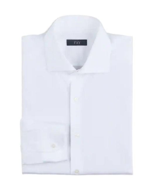 Fay White Regular Fit Shirt for men