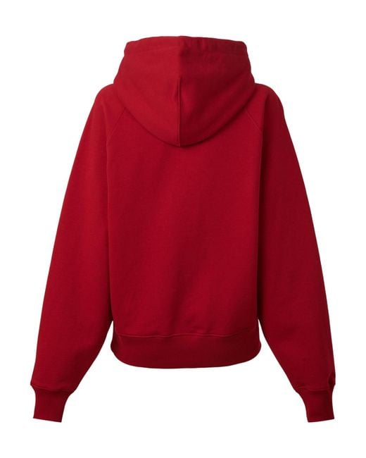 AMI Red Print Hooded Sweatshirt