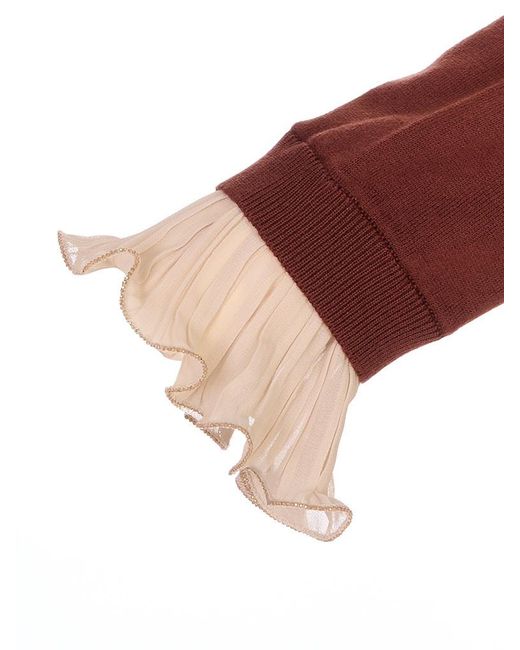 Fabiana Filippi Purple Long-Sleeve Knit Top