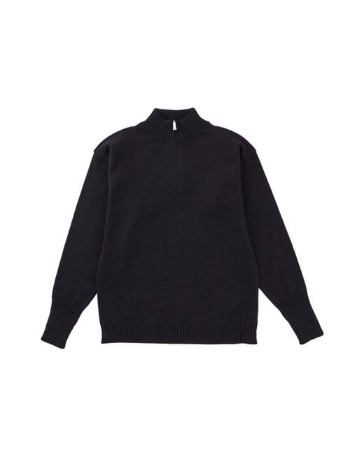 Andersen-Andersen Blue High-Necked Wool Sweater for men
