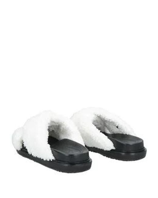 Marni White Plain Colour Sandals