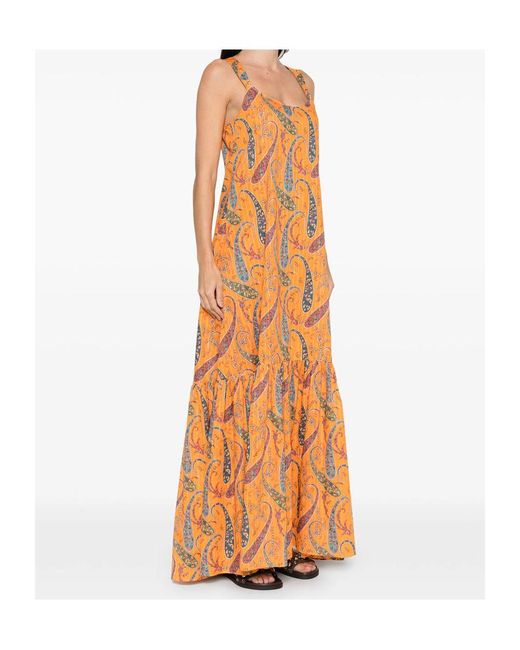 Etro White Printed Slip Dress