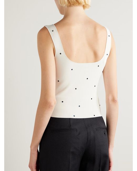 Altuzarra White Wide-Strap Fitted Tank Top
