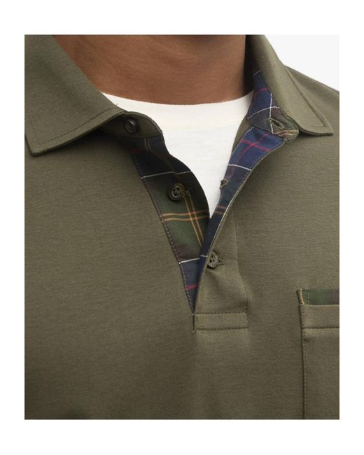 Barbour Green Corpatch Tailored Short-Sleeved Polo Shirt for men
