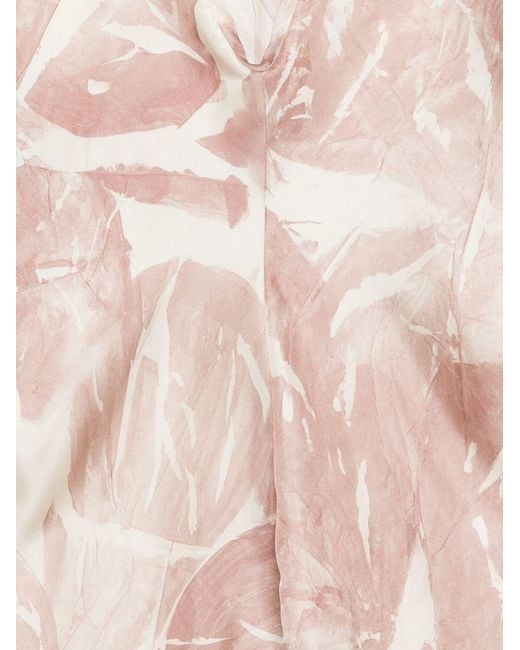 Alysi Pink Printed Silk Blouse