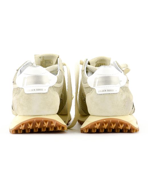 Golden Goose Deluxe Brand Metallic Running Marathon Lace-Up Sneakers