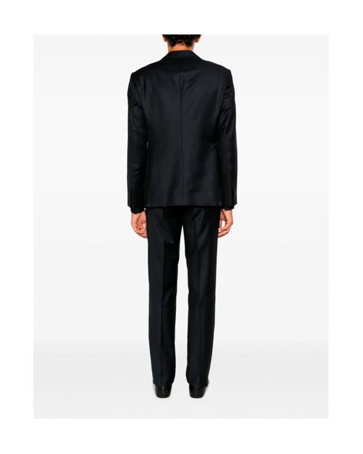 Giorgio Armani Black Single-Breasted Buttoned Suit for men