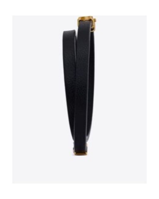 Saint Laurent White Opyum Double Wrap Bracelet
