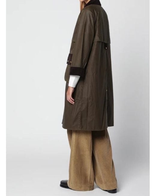 Barbour Multicolor Contrastcollar Waxed Trench Coat