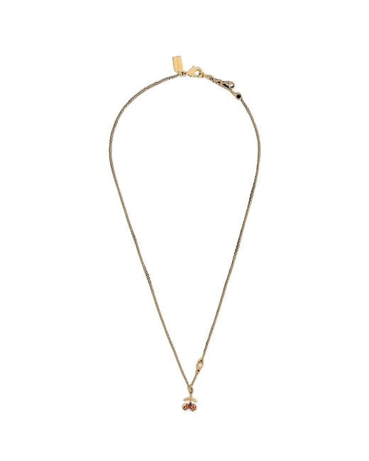 COACH Metallic Cherry Pendant Necklace