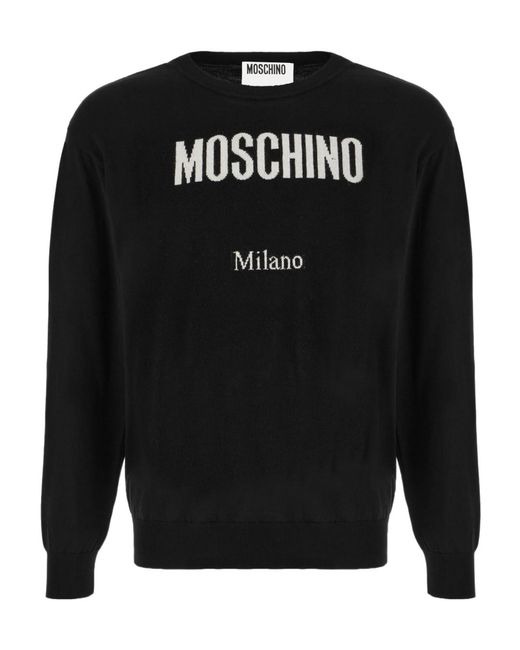 Moschino Black Long Sleeve Sweatshirt for men