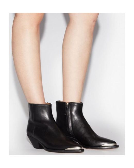 Isabel Marant Black Adnae Zipped Ankle Boots