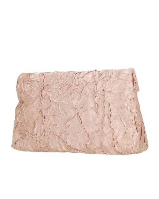 Dries Van Noten Pink Chain Linked Ruched Shoulder Bag