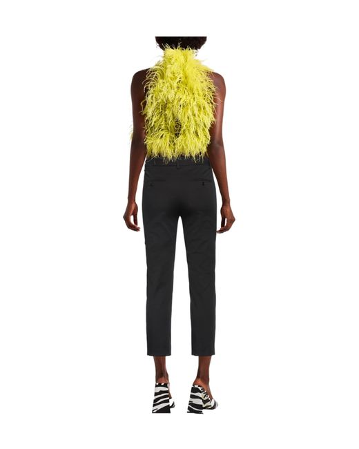 Weekend by Maxmara Black Solid-Color Straight-Leg Pants