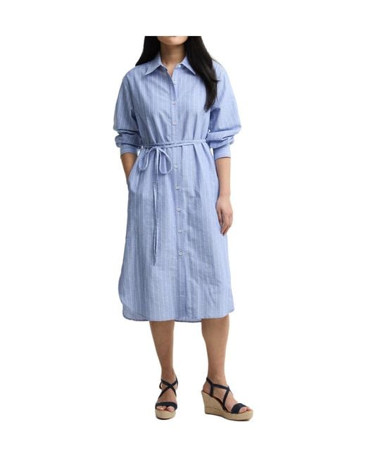 Barbour Blue Elegant Shirt Dress