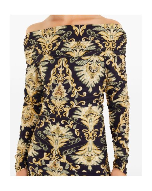 Farm Rio Multicolor Arabesque Off-Shoulder Maxi Dress