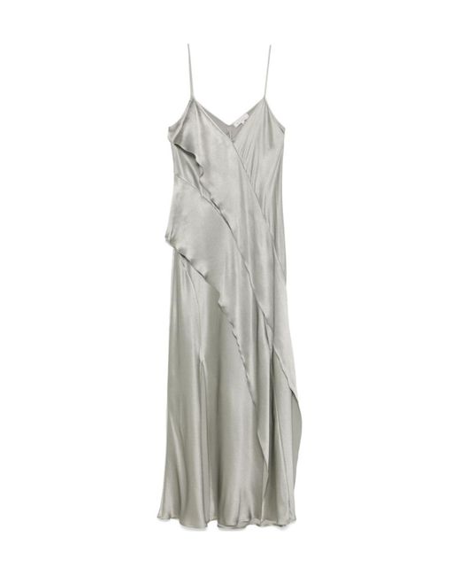 Antonelli Gray V-Neck Layered Dress