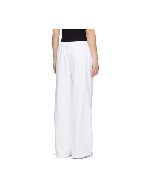 Versace Jeans White Logo-Print Elasticated-Waist Track Pants