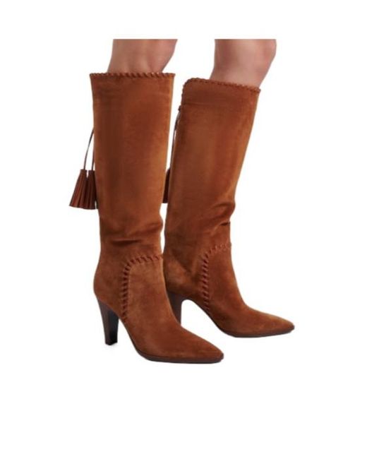 Gianvito Rossi Brown Stable Heel Long Boots