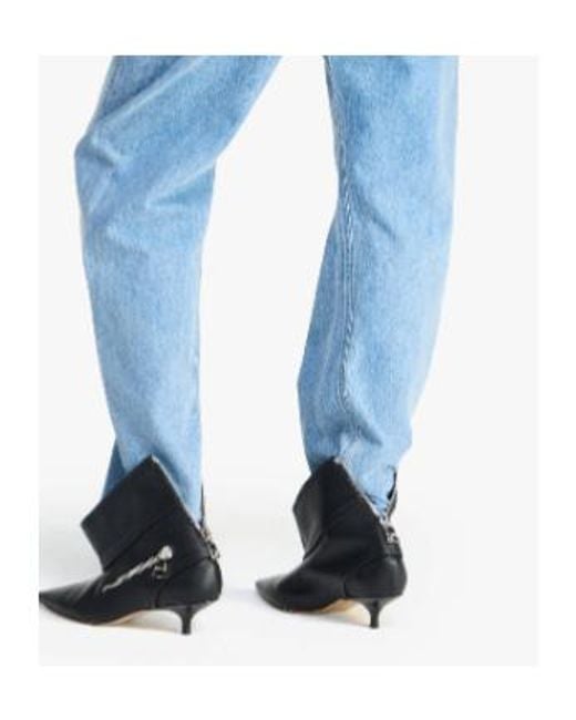 J.W. Anderson Blue Pointed Ankle Boots
