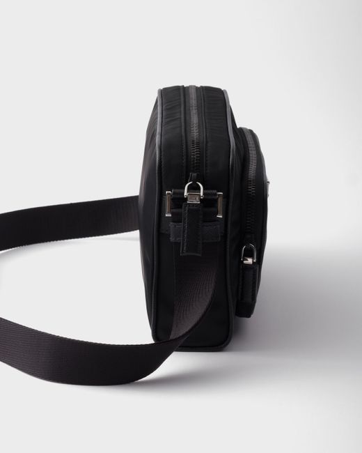 Prada Black Small Re-Nylon And Saffiano Leather Shoulder Bag for men